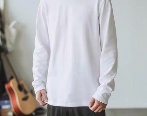 包邮300g重磅纯棉t恤男长袖纯色内搭体恤...