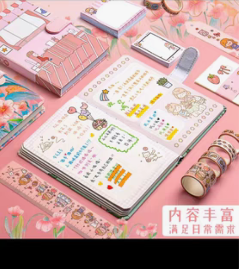 包邮精美手帐思进少女心手帐套装可爱高颜值手...