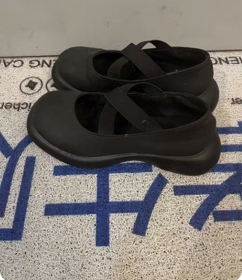 包邮纯白色2022新款春夏单里厚底微增高娃...
