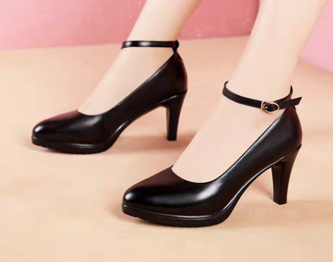 转卖走秀高跟鞋真皮正装工作职业防水台春秋旗...