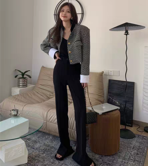 优雅气质小香风女套装 春秋季休闲时尚气质潮...