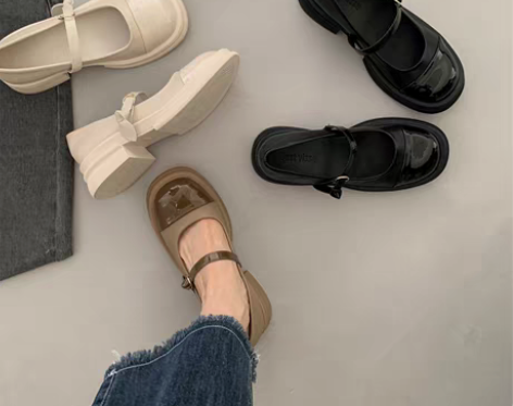 转卖粗跟玛丽珍鞋女鞋子2022新款春季复古...