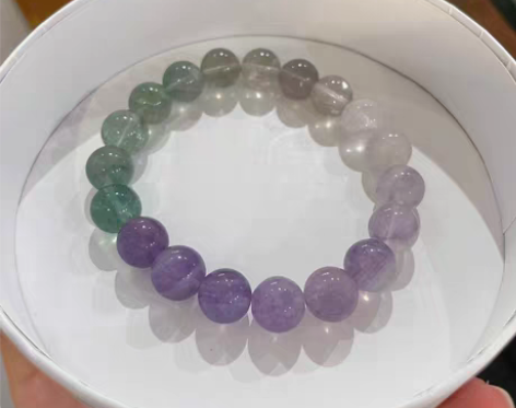 包邮彩萤石，10m左右的样子，全新的，手串...