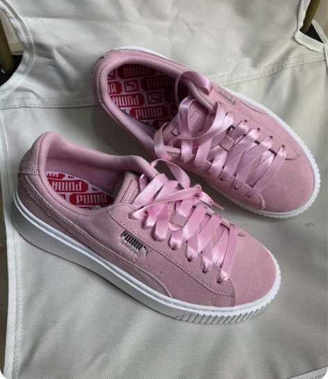 包邮正品Puma 彪马蕾哈娜樱花粉松糕鞋3...