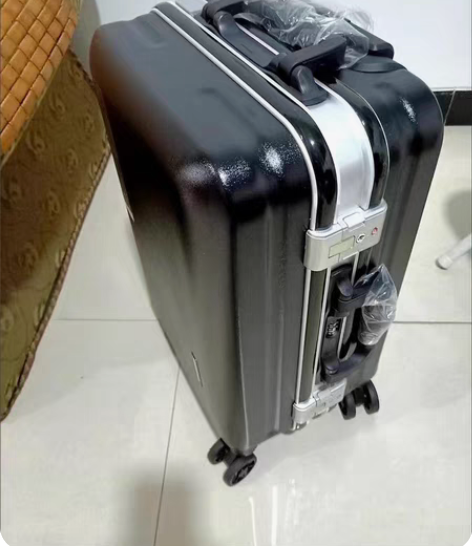 商务万向轮铝框男女学生新款旅行箱拉杆箱密码...