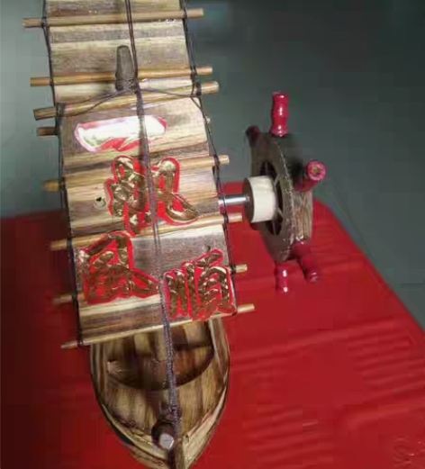 老木头做的船模，木质很靓，不会看是什么木，...