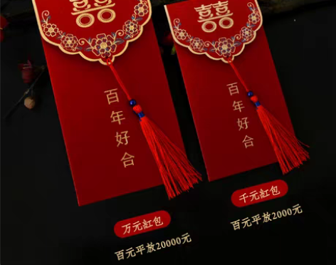 转卖结婚庆红包婚礼磨砂复古中式烫金利是封万...