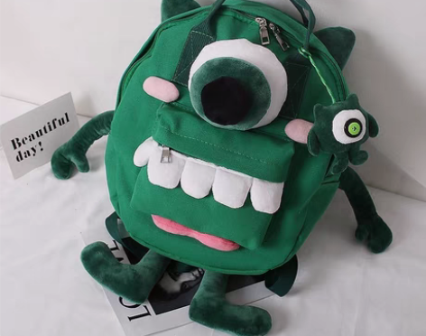 双肩包双肩包女2020新款卡通韩版独眼怪学...