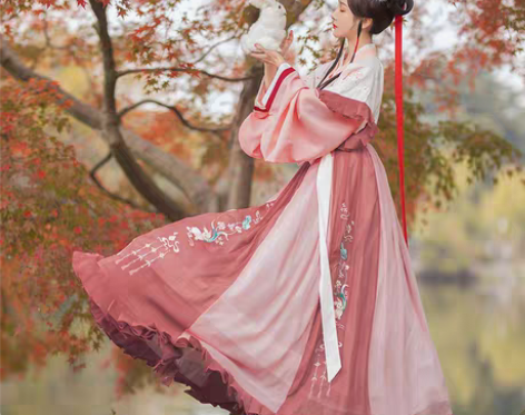 转卖醉雨朵兔莲语汉服女夏季正品原创白菜晋制...