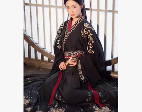 转卖长安月下原创汉服鱼玄机黑白CP情侣款晋...