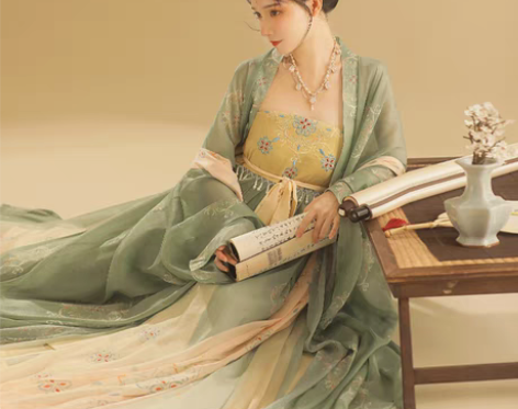 转卖桔屿正品原创汉服 诃子裙【簪花】 尺码...