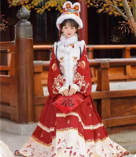 【年货价】裳云兮原创《福兔》明制汉服女兔年...