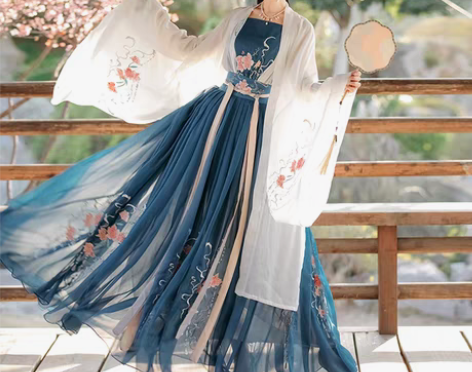 转卖含娇汉服女，中国风齐腰襦裙，广袖夏季仙...
