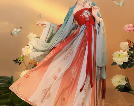 转卖玉簪花原创汉服女唐制诃子裙春秋古风仙气...