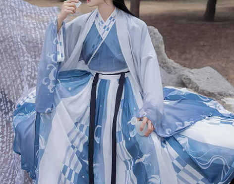 转卖汉服男正品原创中国风晋制齐腰襦裙魏晋风...