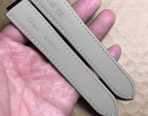 包邮代用卡地亚蓝气球鳄鱼皮手表带42表盘蓝...