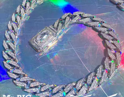 转卖潮流合伙人嘻哈钻石项链古巴链银河项链满...