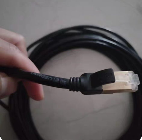绿联 七类 万兆网线 10米 黑色圆线。非...