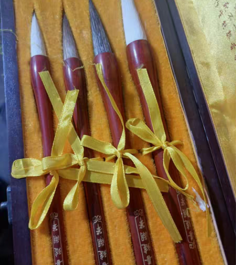 包邮精品红木毛笔一套，带原装盒子。 精品红...