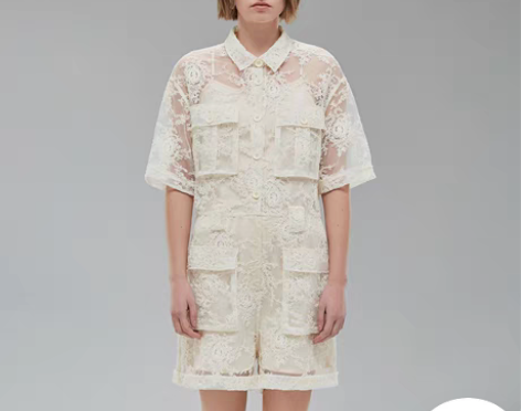 转卖Z11灰色蕾丝连体休闲裤，s码，全新，...