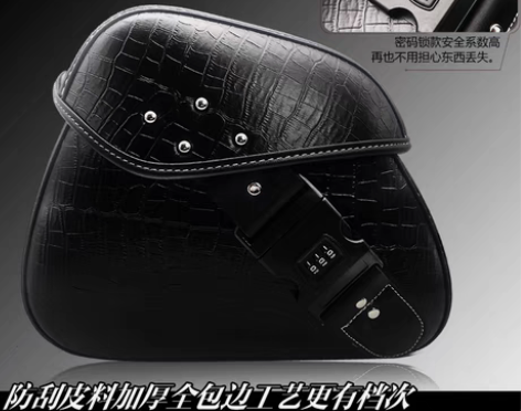 转卖复古摩托车挂包边包侧边箱皮包马鞍包防水...