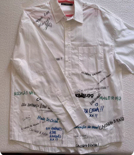 peacebird 太平鸟 涂鸦款 白色男...