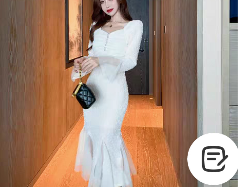 转卖2020新款秋冬荷叶边裙子打底内搭法式...