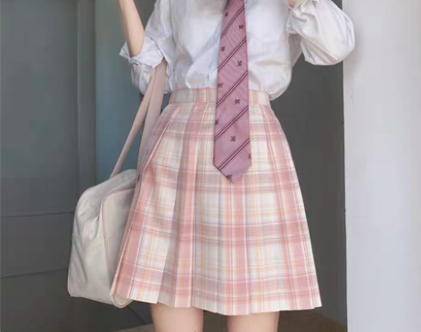 转卖<孤月>JK制服原创格裙 学生学院风少...