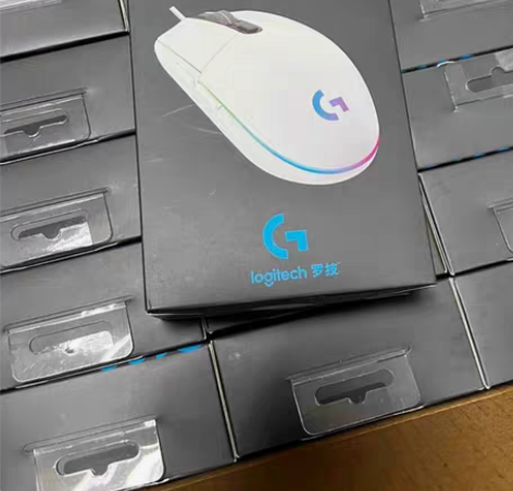 罗技G102二代白色有线游戏鼠标RGB炫彩...