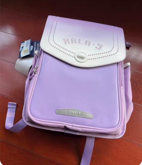 包邮卡拉羊竖版大年级书包双肩包 全新带吊牌...