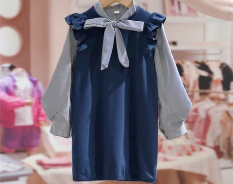 转卖拉夏贝尔童装女童套装2022春季新款洋...