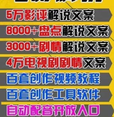 包邮2023最新的影视解说教程+AI全自动...