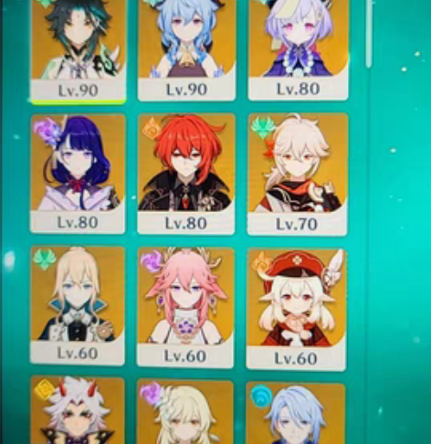 包邮原神卖号【56级】 钟离2命   77...