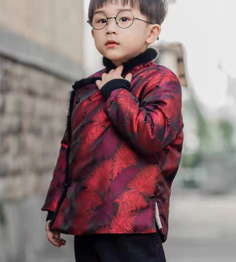 包邮100码全新叙罗男童拜年服儿童汉服过年...