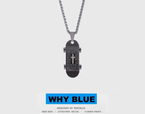 转卖WhyBlue 王一博同款滑板项链时尚...