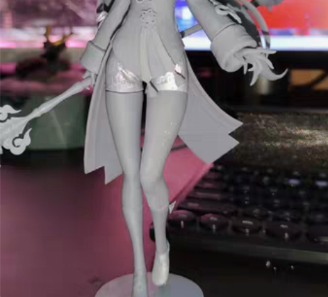 胡桃这身材绝了。 一般不接这个模型订单，细...