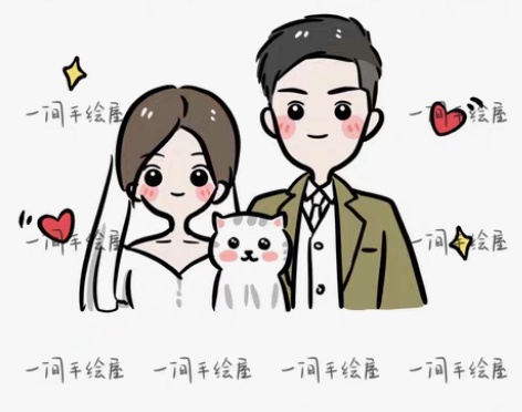 包邮蜡笔手绘头像q版约稿，照片转手绘 手绘...