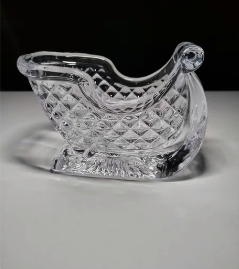 包邮工艺玻璃，雪橇收纳摆件，产品以雪橇为原...