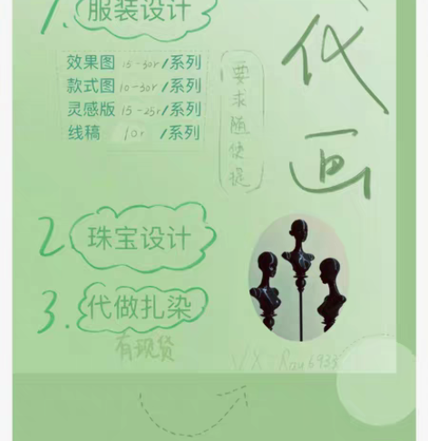 代画 服装效果图款式图 线稿 白菜价 感兴...