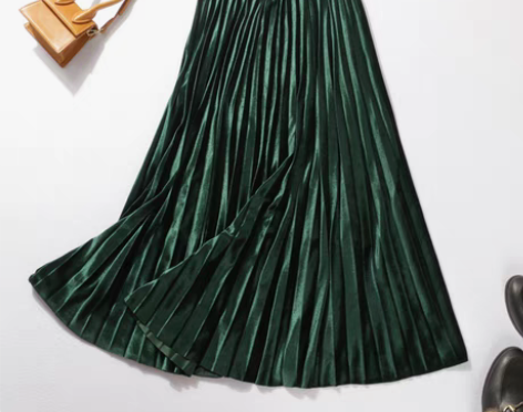 转卖百褶裙A字大摆半身裙女春夏新款中长款高...