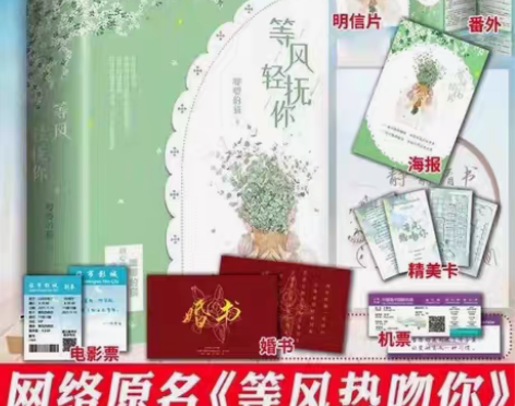 包邮等风轻抚你全二册唧唧的猫网络名等风热吻...