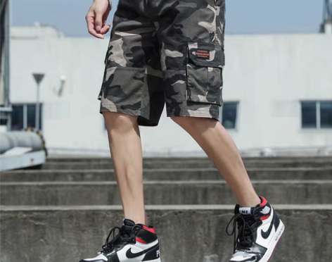 转卖2021新款夏季迷彩工装短裤男纯棉潮流...