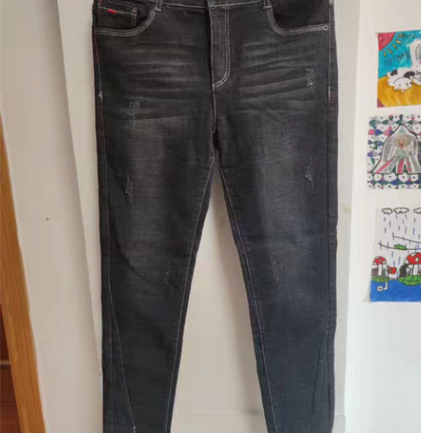 包邮牛仔小脚裤铅笔裤28码 基本全新,裤长...