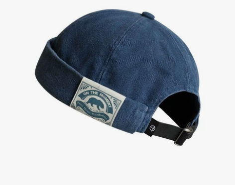 无檐瓜皮帽男日系水洗复古软顶雅痞帽子女街头...