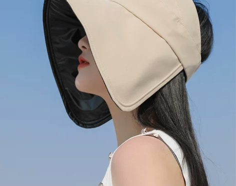 韩版防晒帽子女夏天太阳帽遮脸防紫外线遮阳帽...