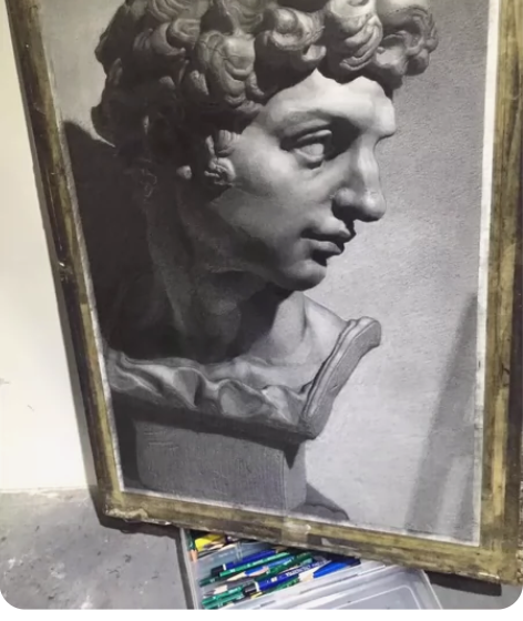 《小卫素描》作品 四开康颂素描纸，无框 感...