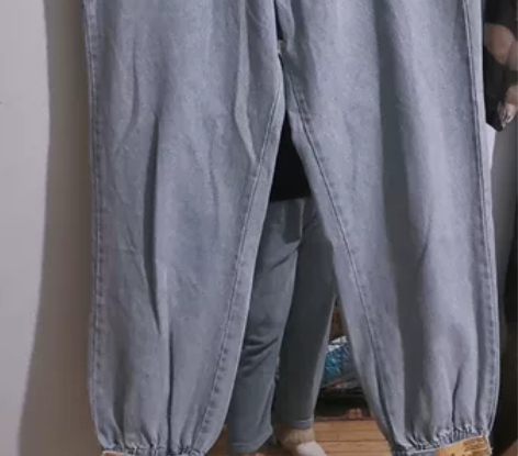 高品质高密度软牛仔时尚女牛仔哈伦裤！版型超...