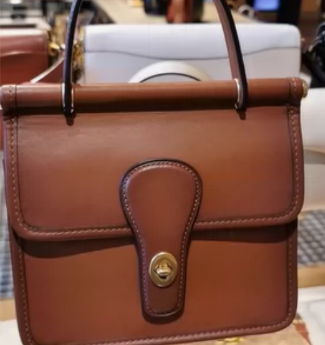 coach wills 小号棕色牛皮包 非...