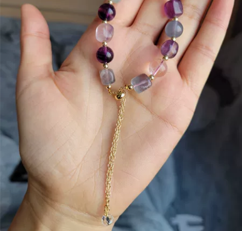 萤石水晶手链手串(水晶手链满2减10) 纯...