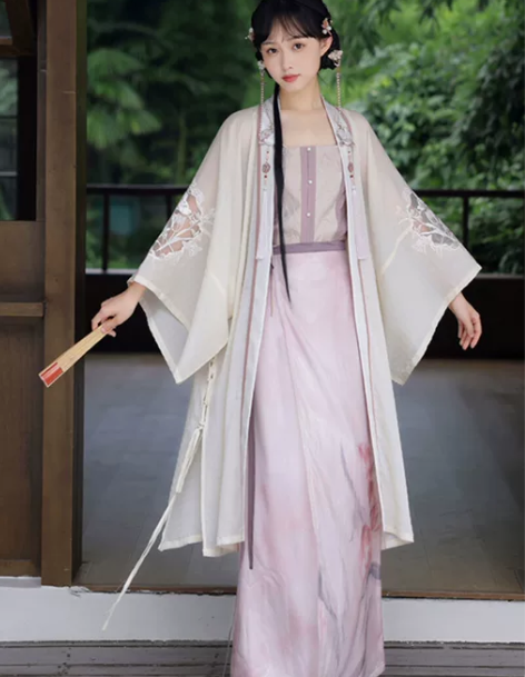 七月夕汉服 宋制 伴烟萝 改良主腰长干寺对...